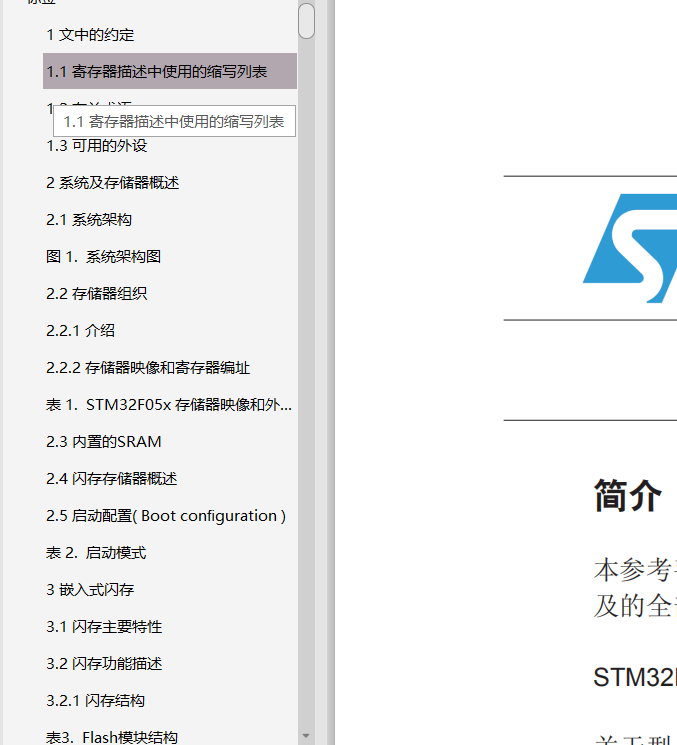  STM32F030中文寄存器参考手册